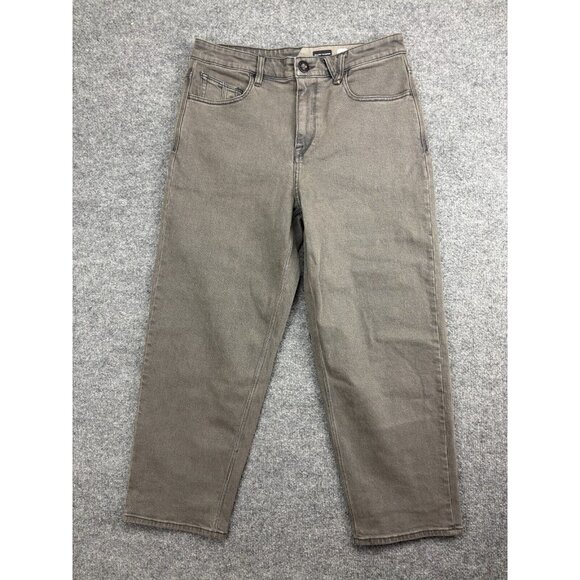 Volcom Billow Tapered Jeans Men's W30x L27 Gray Denim Loose Fit Skater